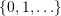 \set{0,1,\ldots}