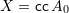 X = \cchain A_0