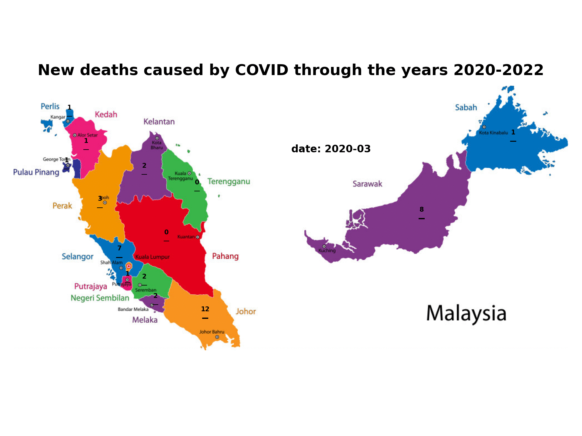 Daily deaths map GIF
