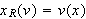 $x_{R}(v)=v(x)$