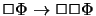 $\Box \Phi \to \Box\Box \Phi$