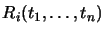 $R_i(t_1, \ldots, t_n)$