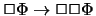$\Box \Phi \to \Box\Box \Phi$