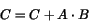 \begin{displaymath}C = C + A\cdot B
\end{displaymath}