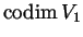 $\hbox{codim}\, V_1$