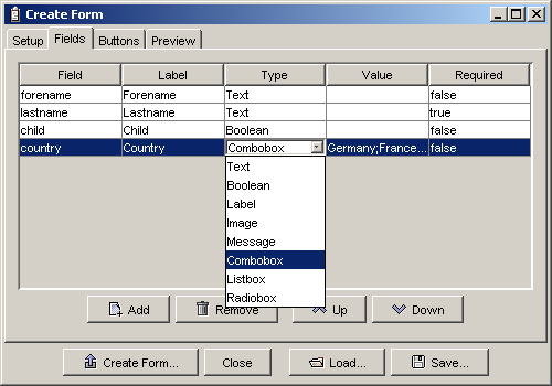 Image formbuilder